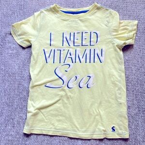 Joules Coastal Ocean‎ Nautical Tee Shirt 7-8 Years Yellow Summer Spring Casual